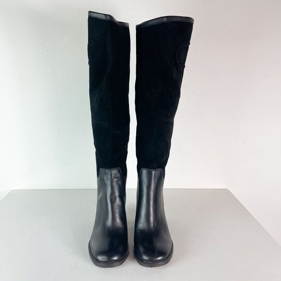 Franco Sarto NWOB Women's L-rivettall Knee High Boot Black Size 5.5 - Picture 4 of 8